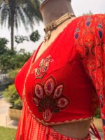 Ruby red signature lehenga set