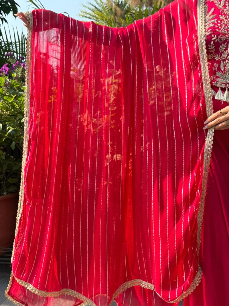 Hot pink elegant embellished set