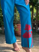 Blue elegant embroidered co-ord set