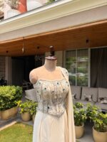 Ivory celestial drape saree