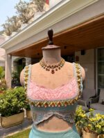 Elegant mint embroidered co-ord set