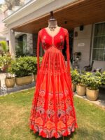Ruby red signature lehenga set