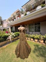 Royal copper embellished fusion fishcut set