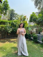 Celeste drape Indo-western set