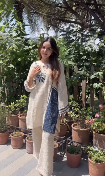 Trendy Jute co-ord set ensemble