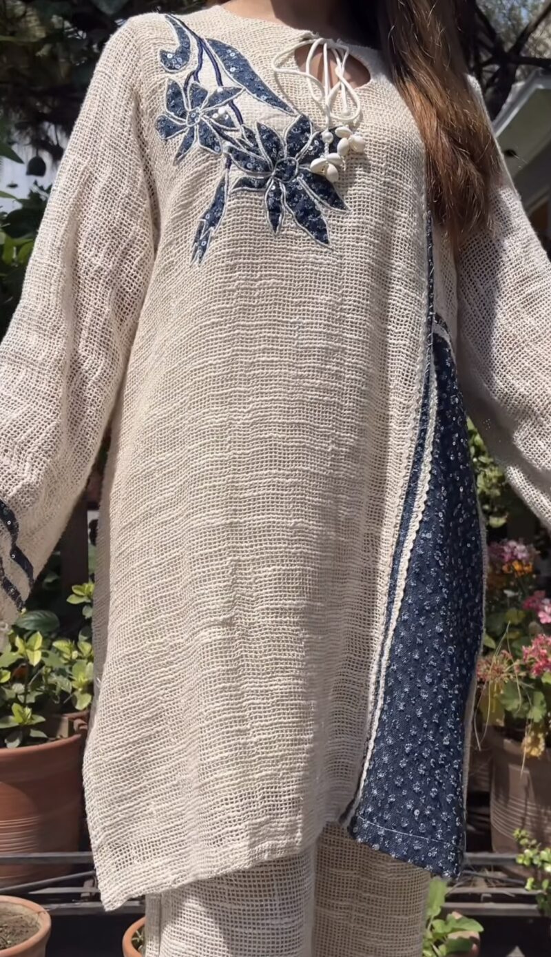 Trendy Jute co-ord set ensemble