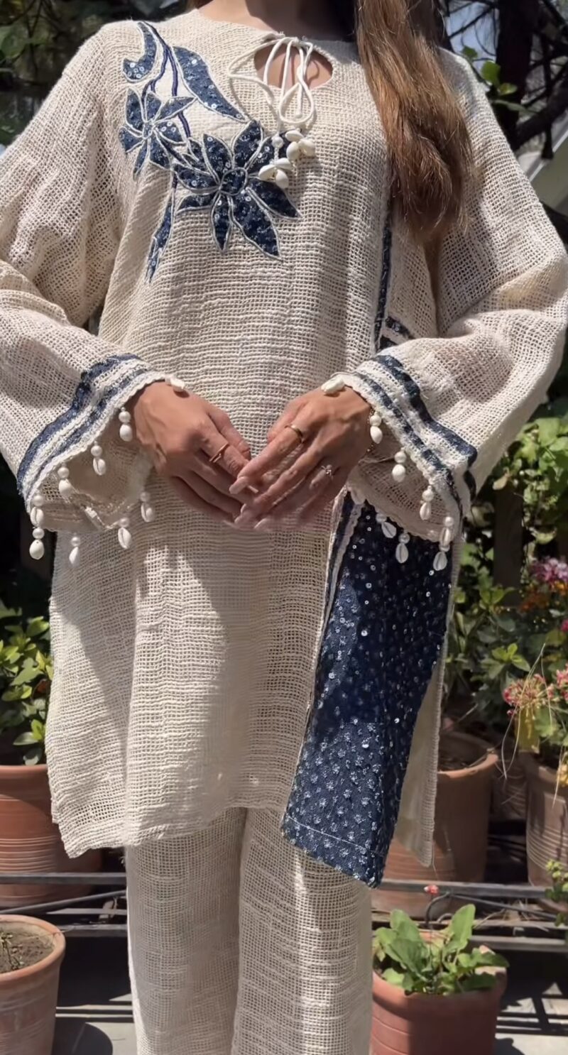 Trendy Jute co-ord set ensemble