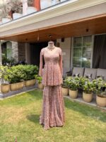 Rose gold mirage sharara set