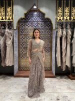 Moonlit drape saree set