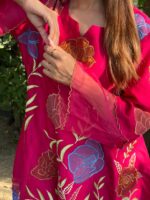 Elegant magenta floral  co-ord set