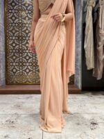 Peach royale classic drape saree