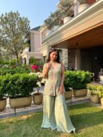 Mint pearl embellished fusion set
