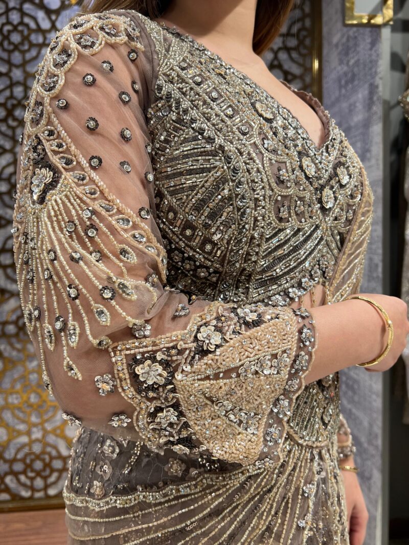 Moonlit drape saree set