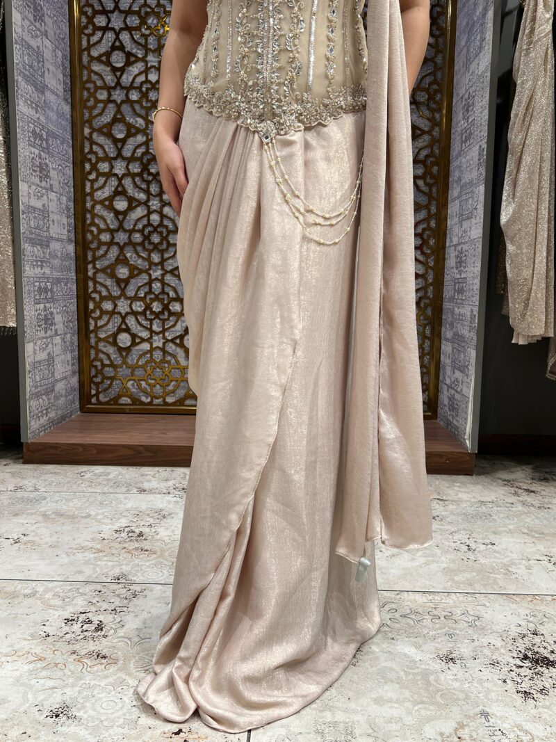 Pearl drape corset fusion set