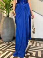 Royal blue elegant drape saree
