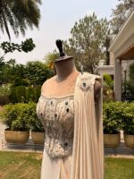 Ivory celestial drape saree