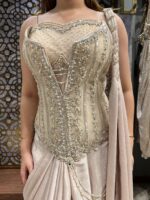Pearl drape corset fusion set
