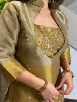 Olive green embellished gharara set