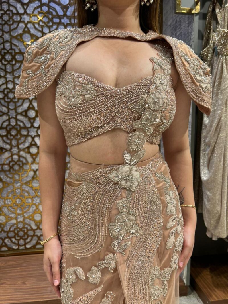 Champagne celestial drape fusion set