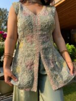 Mint pearl embellished fusion set