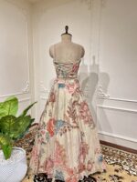 Cream enchanted bloom lehenga set
