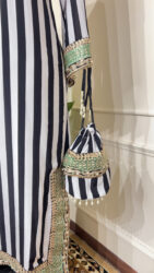 Classic black and white stripped mint set