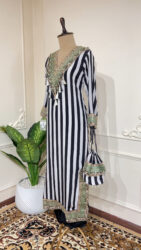 Classic black and white stripped mint set